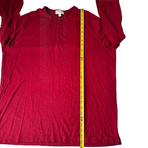 Crosby & Howard Men’s Henley Shirt Long Sleeve Red XL - Picture 5 of 9